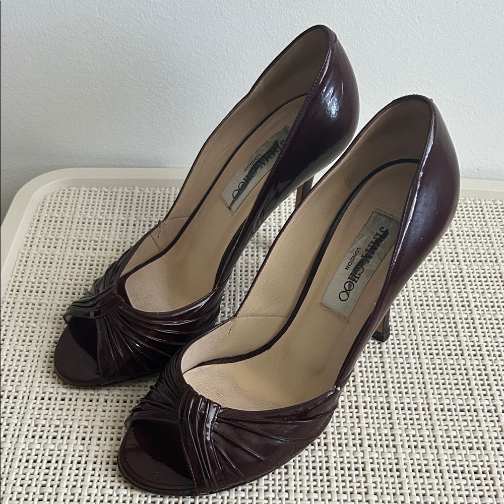 Jimmy Choo Burgundy 4” heels size 38